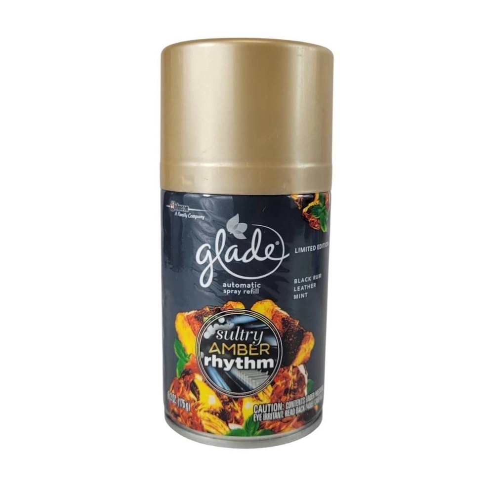 Glade Automatic Spray Refill Unisex 6.2oz Sultry Amber Rhythm Rum Leather Mint